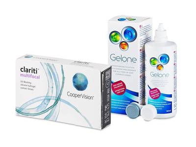 Clariti Multifocal (6 šošoviek) + roztok Gelone 360 ml