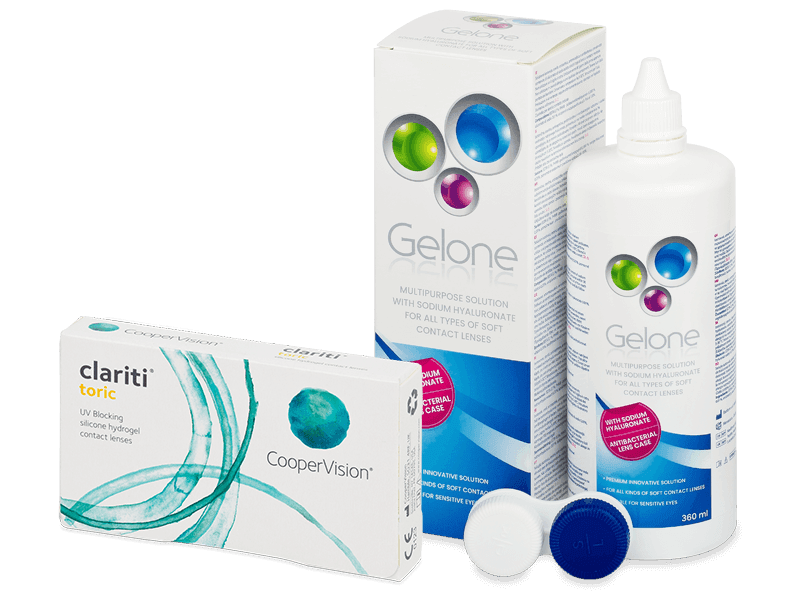 Clariti Toric (6 šošoviek) + Gelone 360 ml - Výhodný balíček