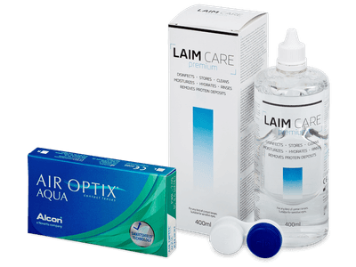 Air Optix Aqua (6 šošoviek) + roztok Laim Care 400 ml