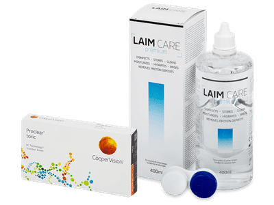 Proclear Toric (3 šošovky) + roztok Laim-Care 400 ml