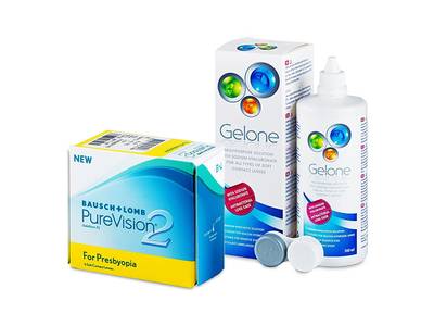 PureVision 2 for Presbyopia (6 šošoviek) + Gelone 360 ml - Starší vzhľad
