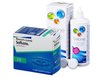 SofLens 38 (6 šošoviek) + roztok Gelone 360 ml - Výhodný balíček