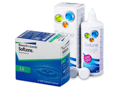 SofLens 38 (6 šošoviek) + roztok Gelone 360 ml - Výhodný balíček