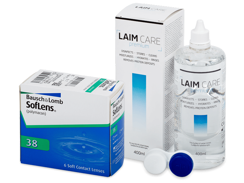 SofLens 38 (6 šošoviek) + roztok Laim-Care 400 ml - Výhodný balíček