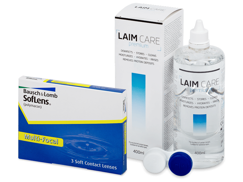 SofLens Multi-Focal (3 šošovky) + roztok Laim-Care 400 ml - Výhodný balíček