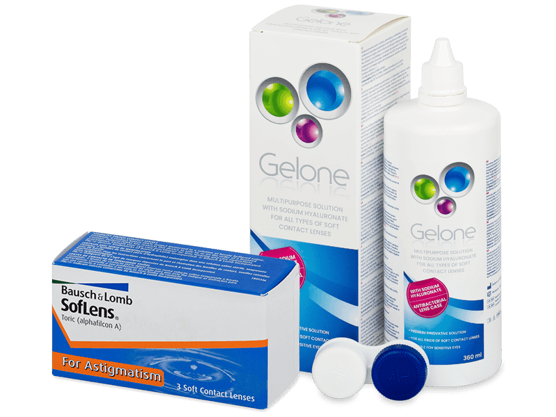SofLens Toric (3 šošovky) + roztok Gelone 360 ml - Výhodný balíček