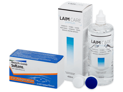 SofLens Toric (3 šošovky) + roztok Laim-Care 400 ml - Produkt je dostupný taktiež v tejto variante balenia