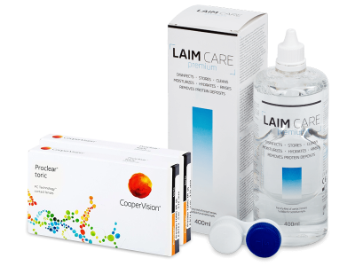 Proclear Toric XR (2x3 šošovky) + roztok Laim-Care 400ml