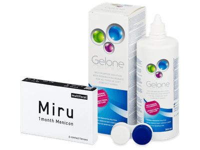Miru 1month Menicon multifocal (6 šošoviek) + Gelone 360 ml - Výhodný balíček