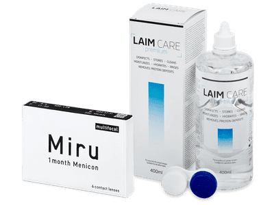 Miru 1month Menicon multifocal (6 šošoviek) + roztok Laim Care 400 ml