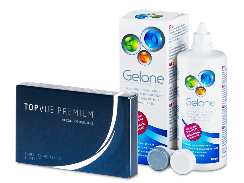 TopVue Premium (6 šošoviek) + roztok Gelone 360 ml - Výhodný balíček
