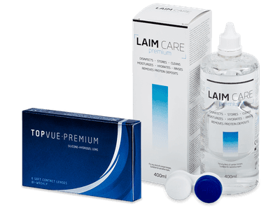 TopVue Premium (6 šošoviek) + roztok Laim Care 400 ml