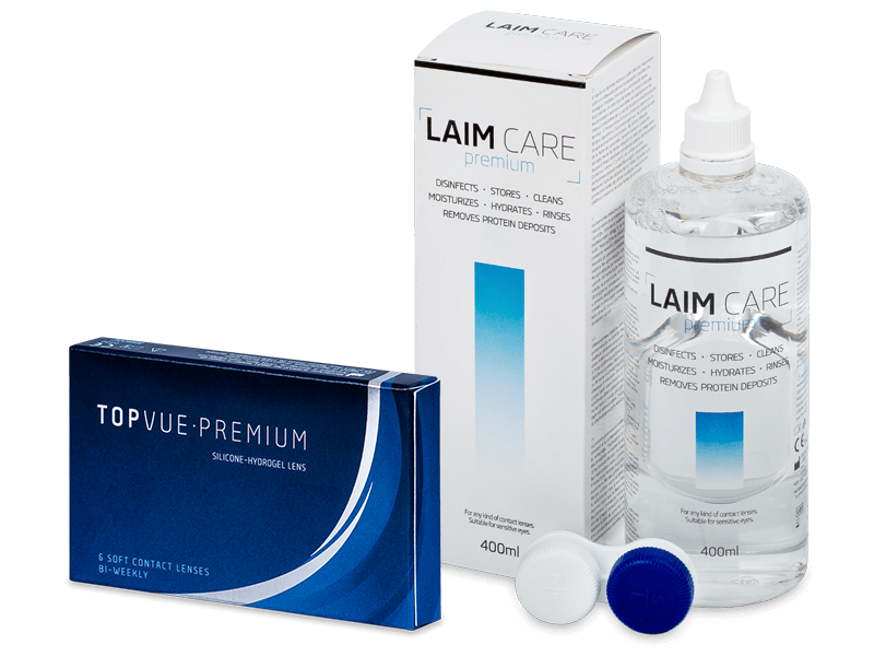 TopVue Premium (6 šošoviek) + roztok Laim-Care 400 ml - Výhodný balíček