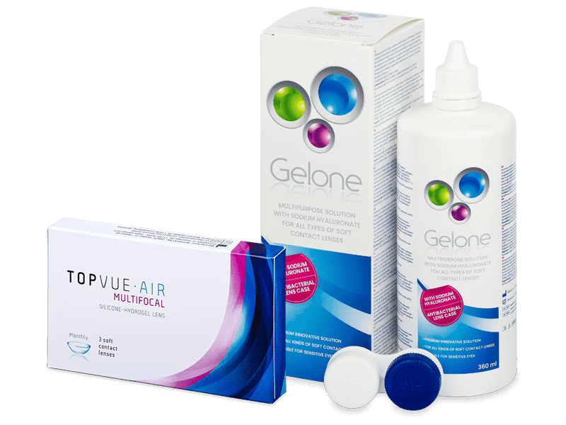 TopVue Air Multifocal (3 šošovky) + Gelone 360 ml - Výhodný balíček
