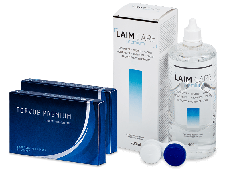 TopVue Premium (12 šošoviek) + roztok Laim Care 400 ml - Výhodný balíček