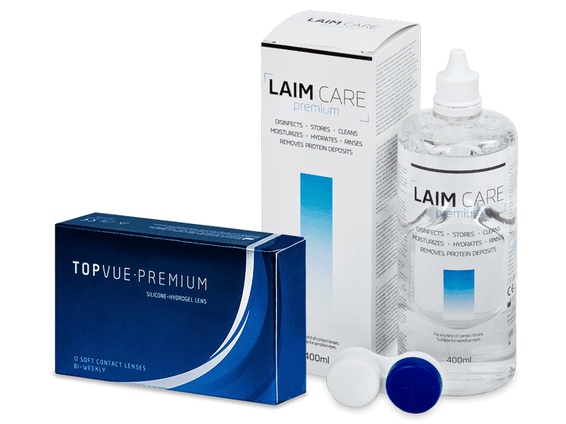 TopVue Premium (12 šošoviek) + roztok Laim Care 400 ml - Výhodný balíček