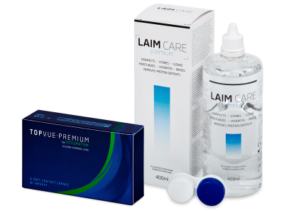 TopVue Premium for Astigmatism (6 šošoviek) + roztok Laim-Care 400 ml