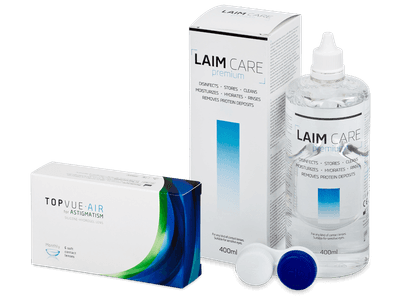 TopVue Air for Astigmatism (6 šošoviek) + roztok Laim-Care 400 ml