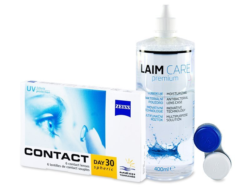 Carl Zeiss Contact Day 30 Spheric (6 šošoviek) + roztok Laim-Care 400ml - Výhodný balíček