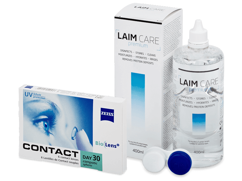 Carl Zeiss Contact Day 30 Compatic (6 šošoviek) + roztok Laim-Care 400ml - Výhodný balíček