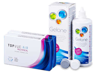 TopVue Air Multifocal (6 šošoviek) + roztok Gelone 360 ml