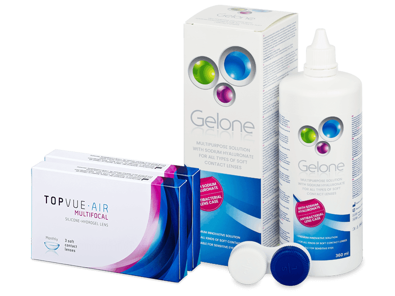 TopVue Air Multifocal (6 šošoviek) + Gelone 360 ml - Výhodný balíček