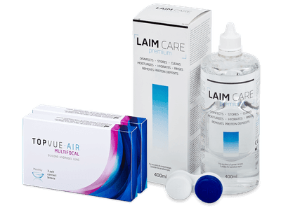 TopVue Air Multifocal (6 šošoviek) + roztok Laim-Care 400 ml