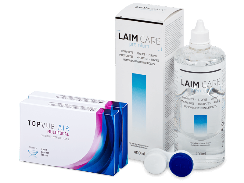 TopVue Air Multifocal (6 šošoviek) + roztok Laim Care 400 ml - Výhodný balíček