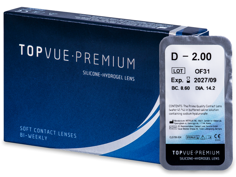 TopVue Premium (1 čočka) - Štrnásťdenné kontaktné šošovky