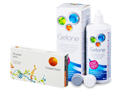 Proclear Toric XR (6 šošoviek) + roztok Gelone 360ml