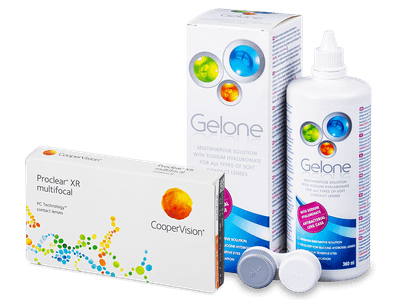 Proclear Multifocal XR (6 šošoviek) + roztok Gelone 360ml