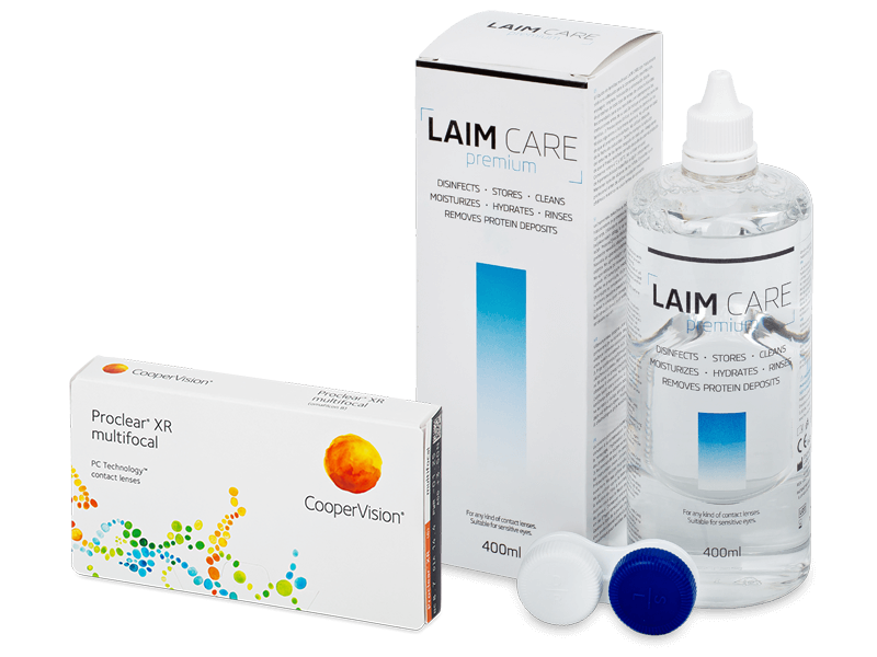 Proclear Multifocal XR (6 šošoviek) + roztok Laim Care 400 ml - Výhodný balíček