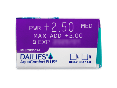 Dailies AquaComfort Plus Multifocal (90 šošoviek) - Náhľad parametrov šošoviek