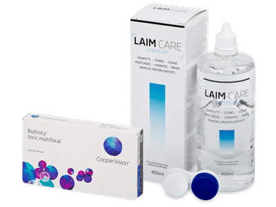 Biofinity Toric Multifocal (6 šošoviek) + roztok Laim Care 400 ml