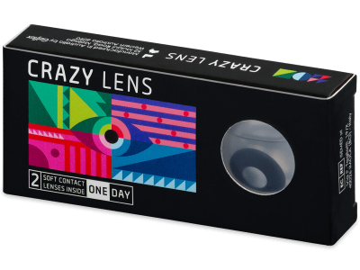 CRAZY LENS - Black Out - dioptrické jednodenné (2 šošovky) - Coloured contact lenses