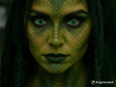 CRAZY LENS - Cat Eye Green - nedioptrické jednodenné (2 šošovky) - Ilustračné foto