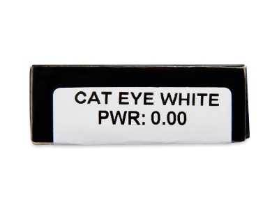 CRAZY LENS - Cat Eye White - nedioptrické jednodenné (2 šošovky) - Náhľad parametrov šošoviek