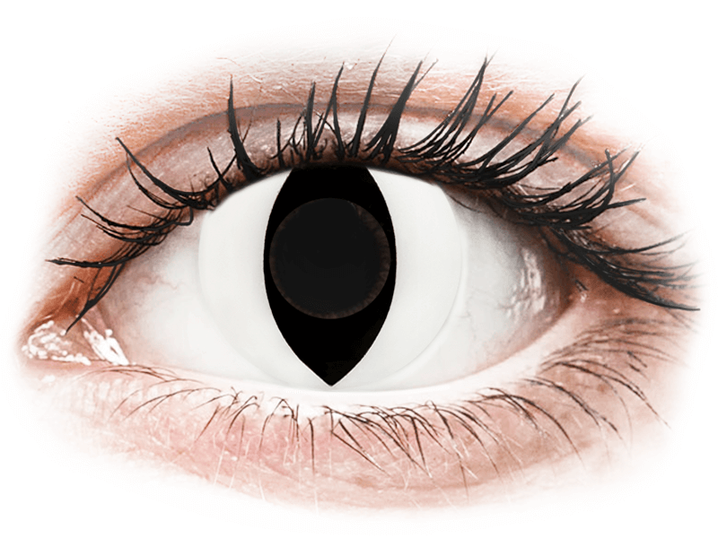 CRAZY LENS - Cat Eye White - nedioptrické jednodenné (2 šošovky) - Coloured contact lenses
