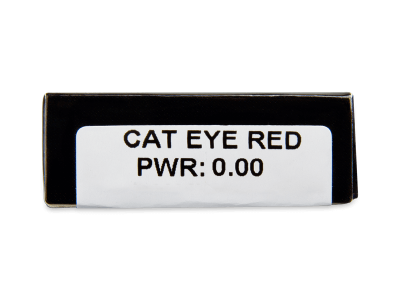 CRAZY LENS - Cat Eye Red - nedioptrické jednodenné (2 šošovky) - Náhľad parametrov šošoviek