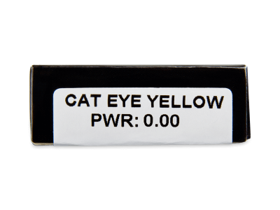 CRAZY LENS - Cat Eye Yellow - nedioptrické jednodenné (2 šošovky) - Náhľad parametrov šošoviek