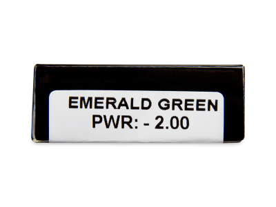 CRAZY LENS - Emerald Green - dioptrické jednodenné (2 šošovky) - Náhľad parametrov šošoviek