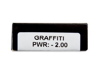 CRAZY LENS - Graffiti - dioptrické jednodenné (2 šošovky) - Náhľad parametrov šošoviek