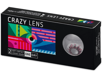 CRAZY LENS - Harlequin Black - nedioptrické jednodenné (2 šošovky)