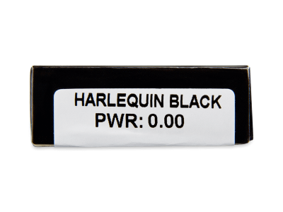 CRAZY LENS - Harlequin Black - nedioptrické jednodenné (2 šošovky) - Náhľad parametrov šošoviek