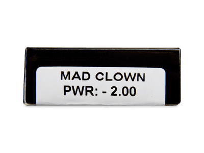CRAZY LENS - Mad Clown - dioptrické jednodenné (2 šošovky) - Náhľad parametrov šošoviek