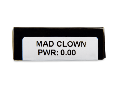CRAZY LENS - Mad Clown - nedioptrické jednodenné (2 šošovky) - Náhľad parametrov šošoviek