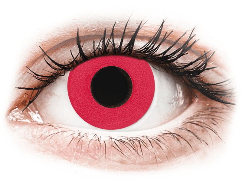 CRAZY LENS - Solid Red - dioptrické jednodenné (2 šošovky) - Coloured contact lenses