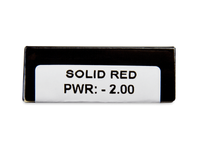CRAZY LENS - Solid Red - dioptrické jednodenné (2 šošovky) - Náhľad parametrov šošoviek