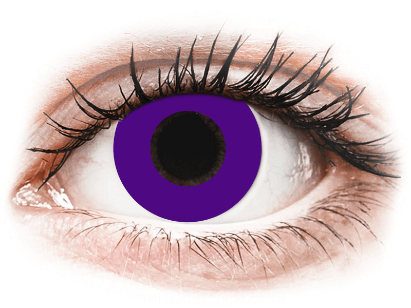 CRAZY LENS - Solid Violet - dioptrické jednodenné (2 šošovky) - Coloured contact lenses