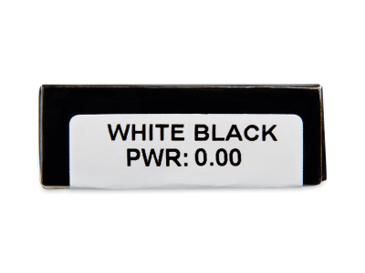 CRAZY LENS - White Black - nedioptrické jednodenné (2 šošovky) - Náhľad parametrov šošoviek